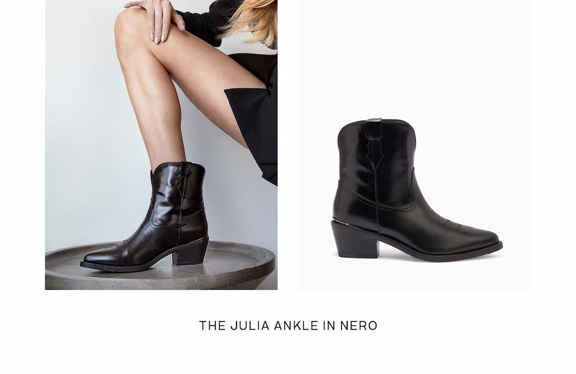 The Julia Ankle in Nero
