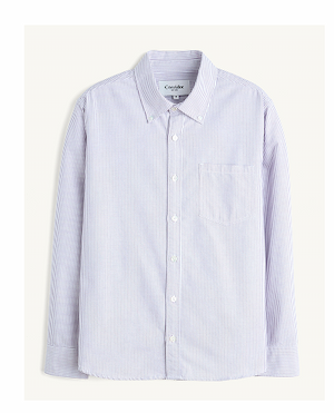 Stripe Oxford LS - Purple