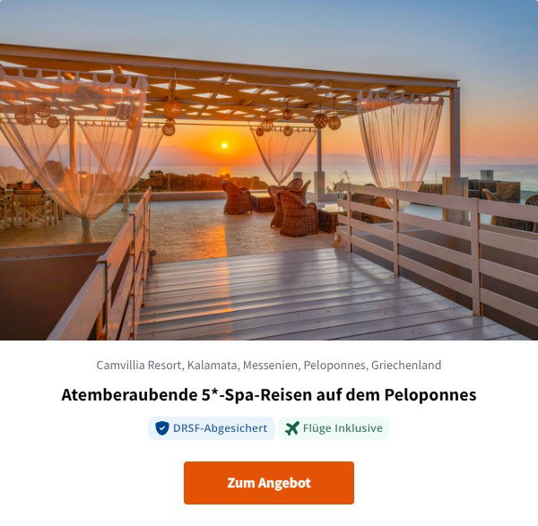 Atemberaubende 5*-Spa-Reisen auf dem Peloponnes