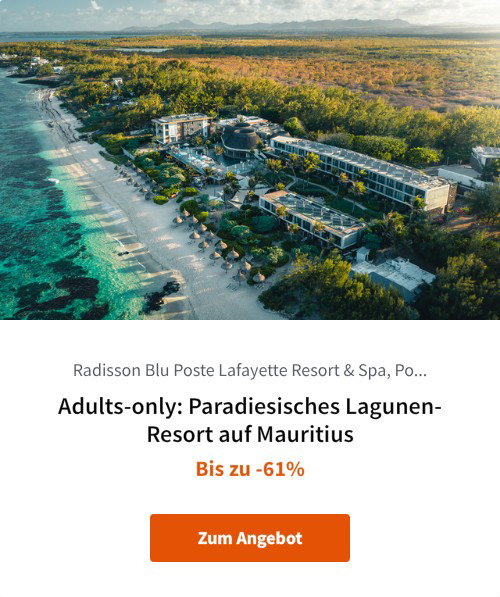 Adults-only: Paradiesisches Lagunen-Resort auf Mauritius