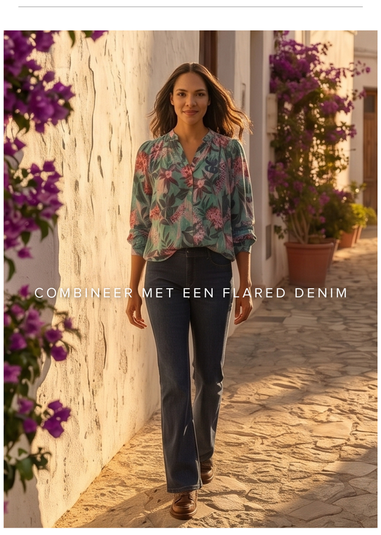 Blouse Sable Green Auburn print