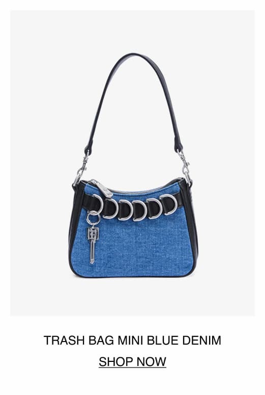 TRASH BAG MINI BLUE DENIM