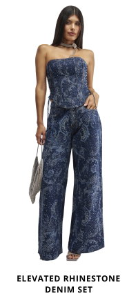 ELEVATED RHINESTONE DENIM SET