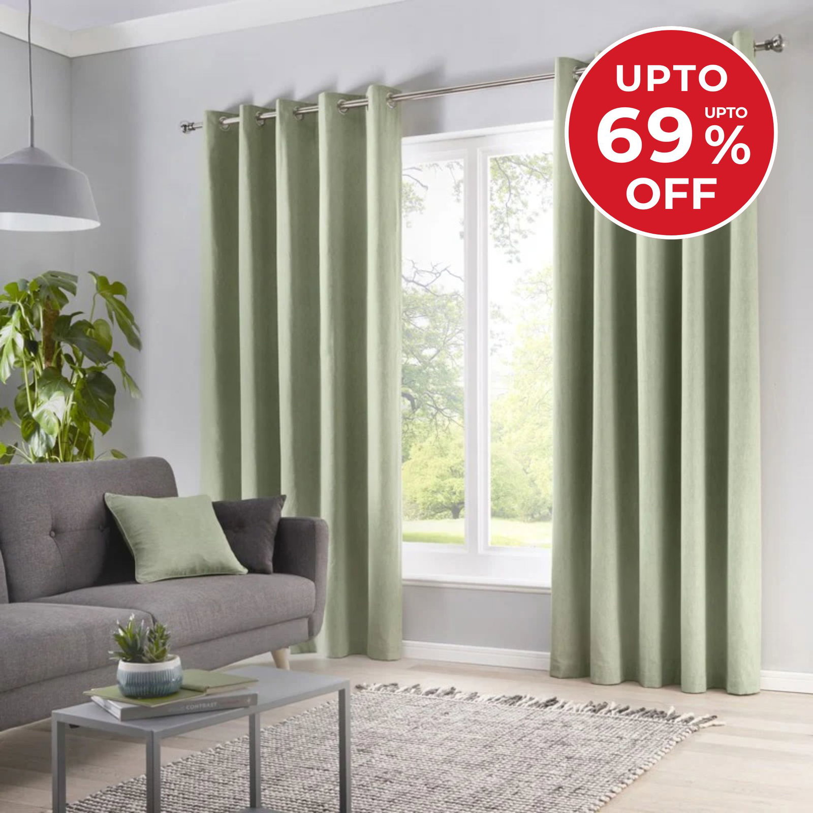 Fusion Sorbonne Lined Curtains