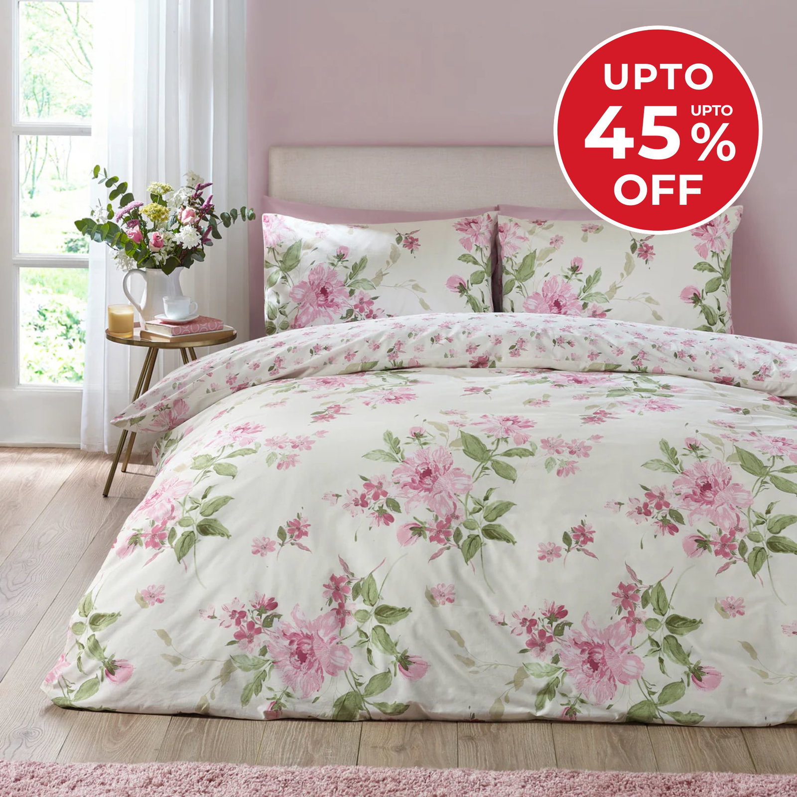Catherine Lansfield Avebury Floral Bedding Set