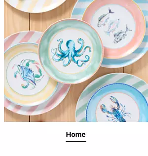 Ocean themed dinnerware. Home.