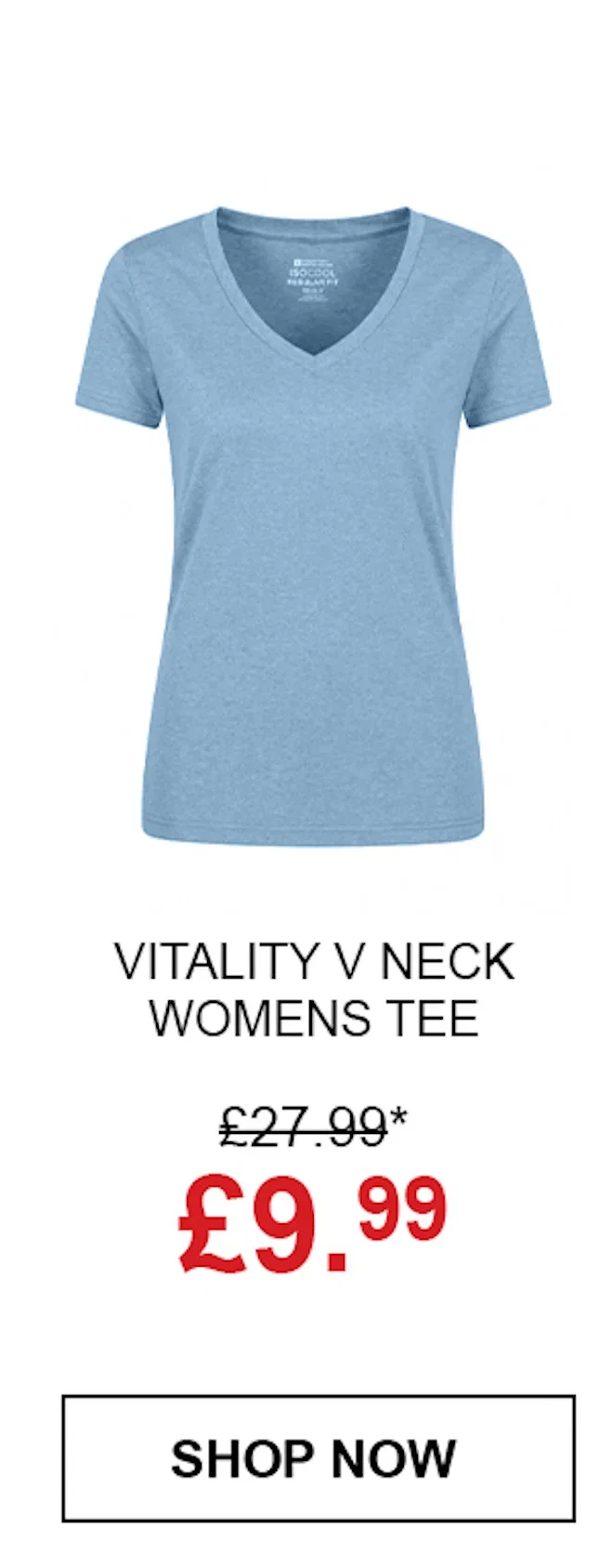 Vitality V Neck Womens Tee