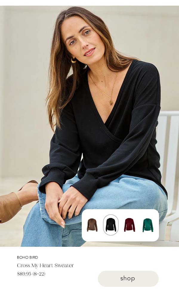 cross my heart sweater black