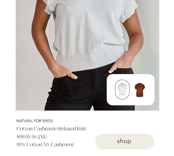cotton cashmere relaxed knit dove