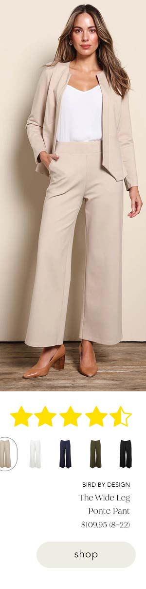 the wide leg ponte pant sand