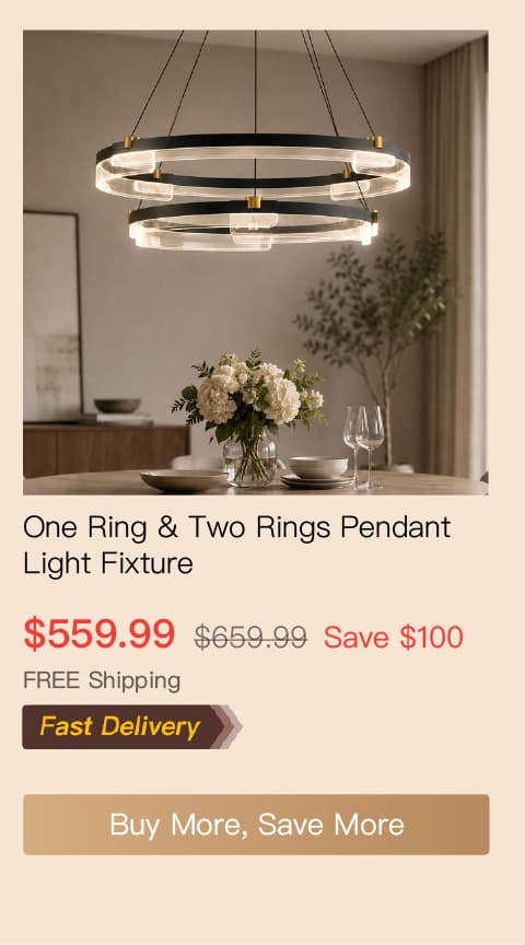 One Ring & Two Rings Pendant Light Fixture