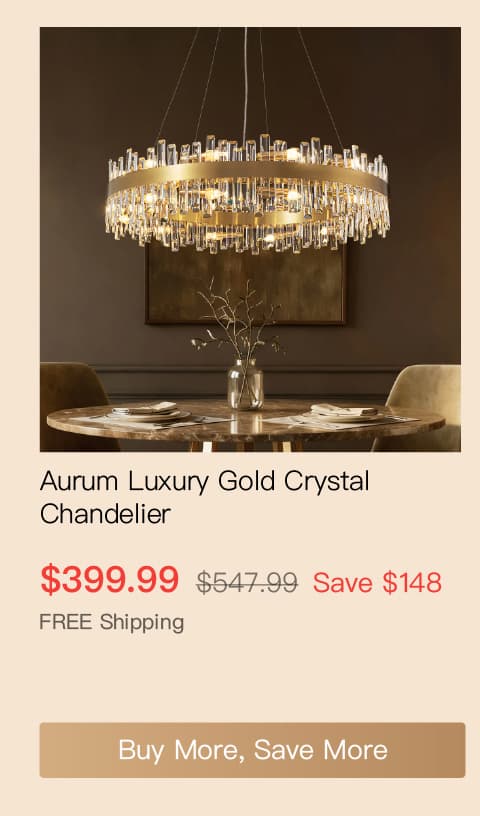 Aurum Luxury Gold Crystal Chandelier
