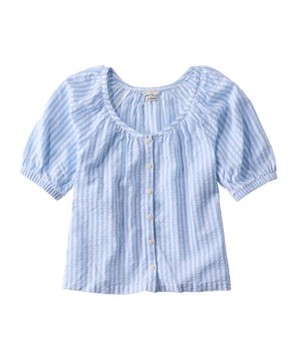 Women's Bean's Seacoast Seersucker Scoopneck Shirt