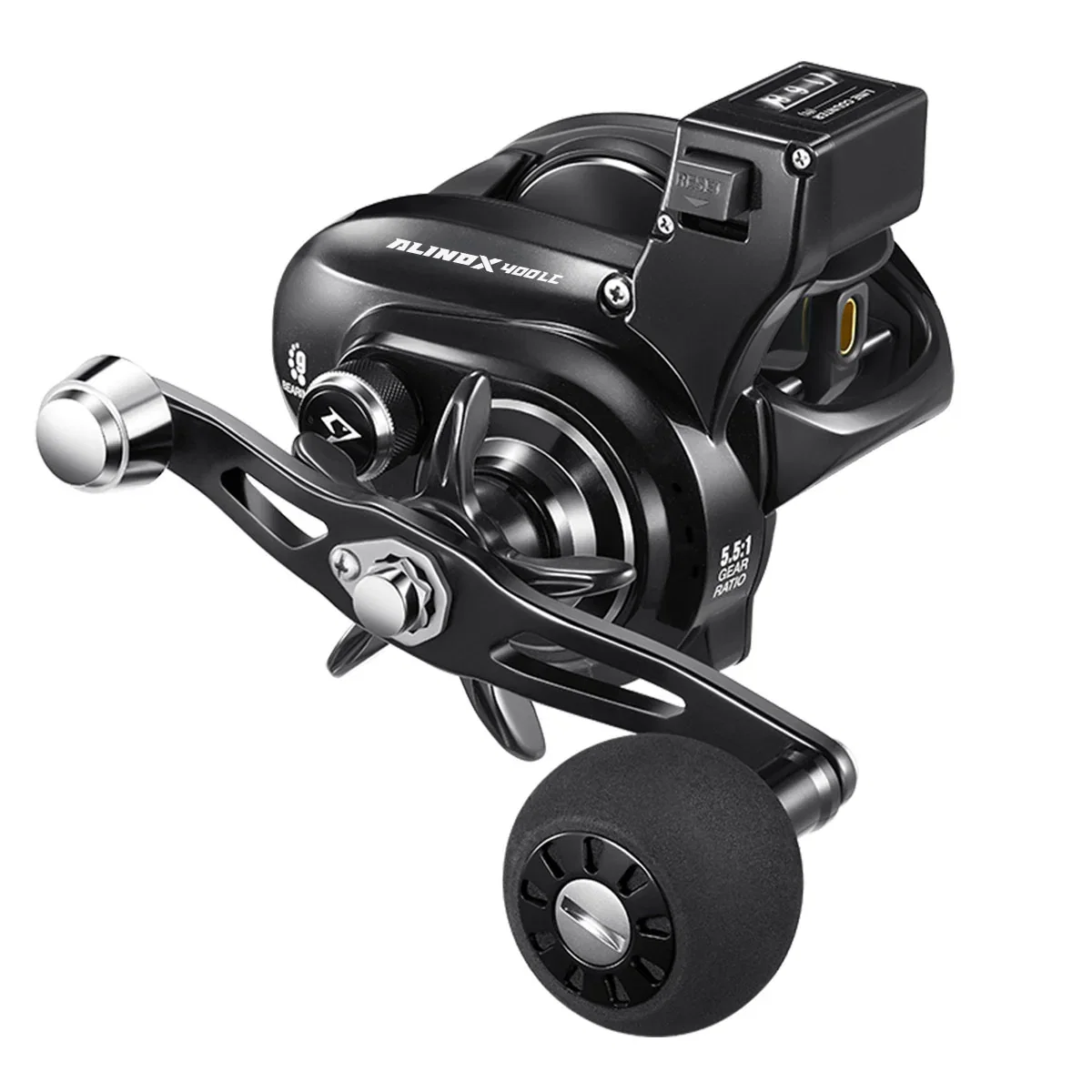 AlinoX 400 Line Counter Saltwater Freshwater Line Trolling Reel