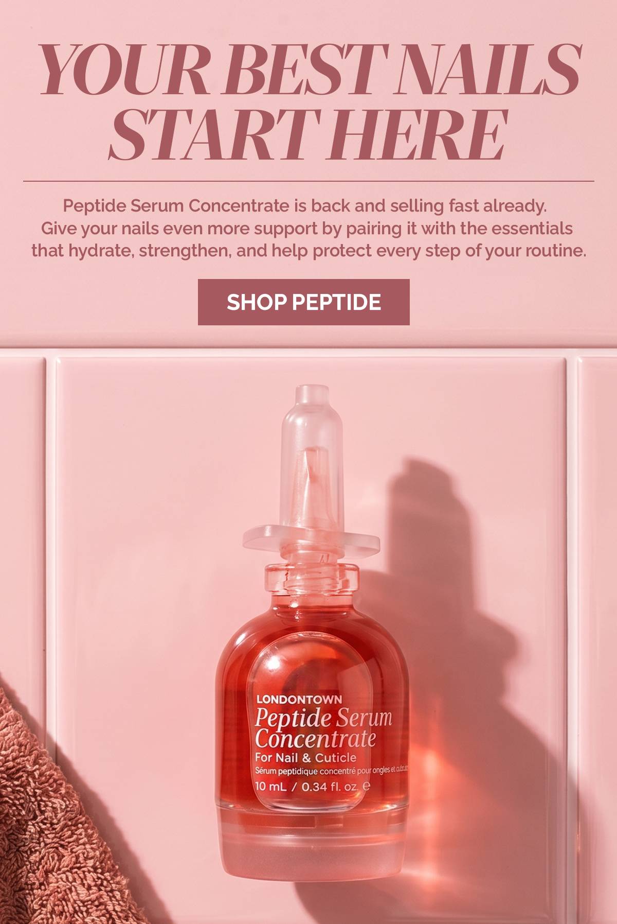 Shop our new Peptide Serum Concentrate with 12% actives.