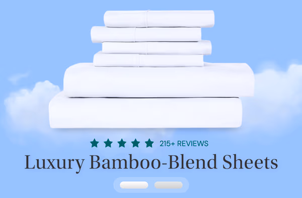 6-Piece Bamboo-Blend Comfort Luxury Sheet Set in a Variety of Sizes and Colors