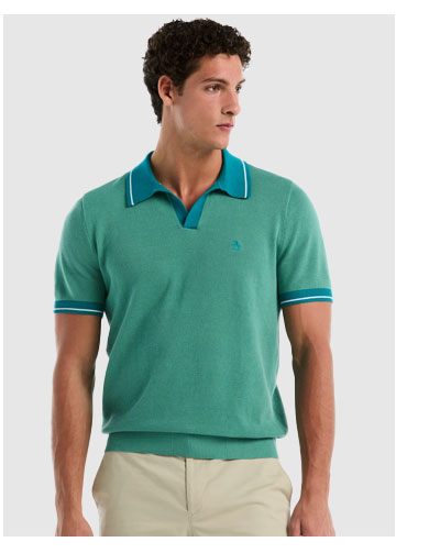 Shop Cotton Honeycomb Sweater Polo