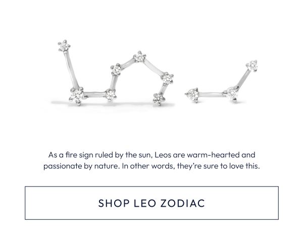14K White Gold Lab-Grown Diamond Leo Constellation Stud Earrings By James Allen