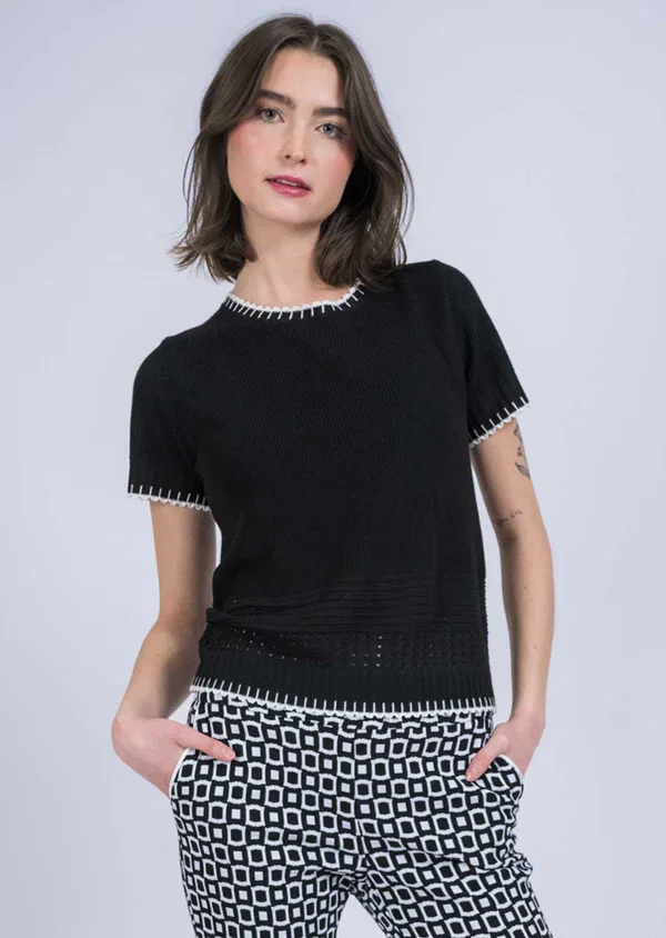 Stitch Short Sleeve Sweater