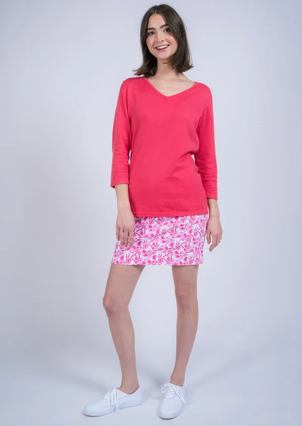Pink Berry Print 18" Skort