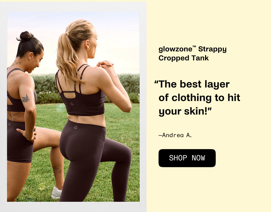 glowzone™ Strappy Cropped Tank