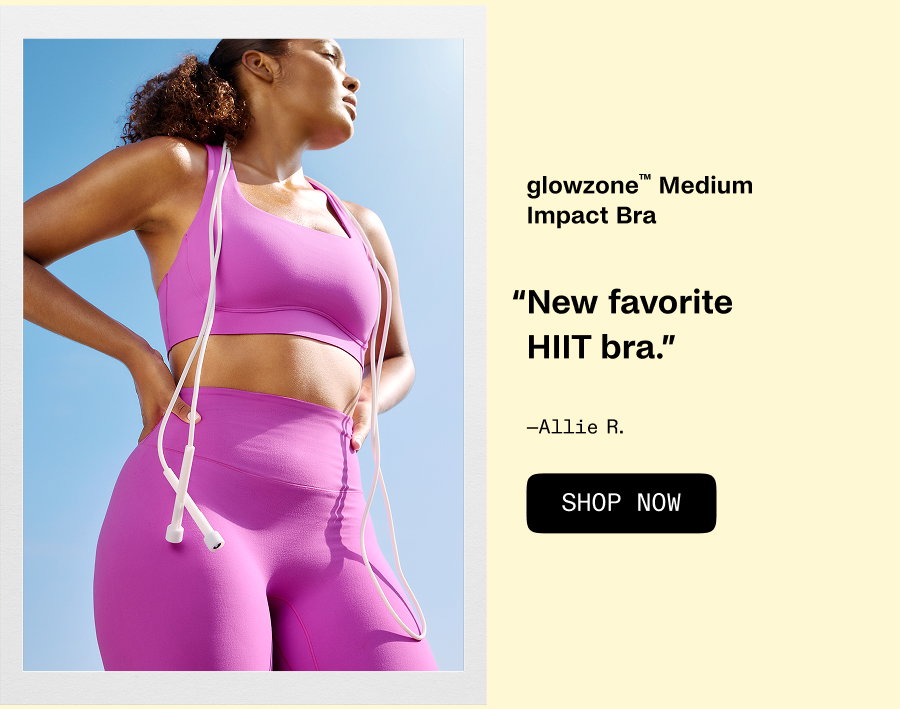 glowzone™ Medium Impact Bra