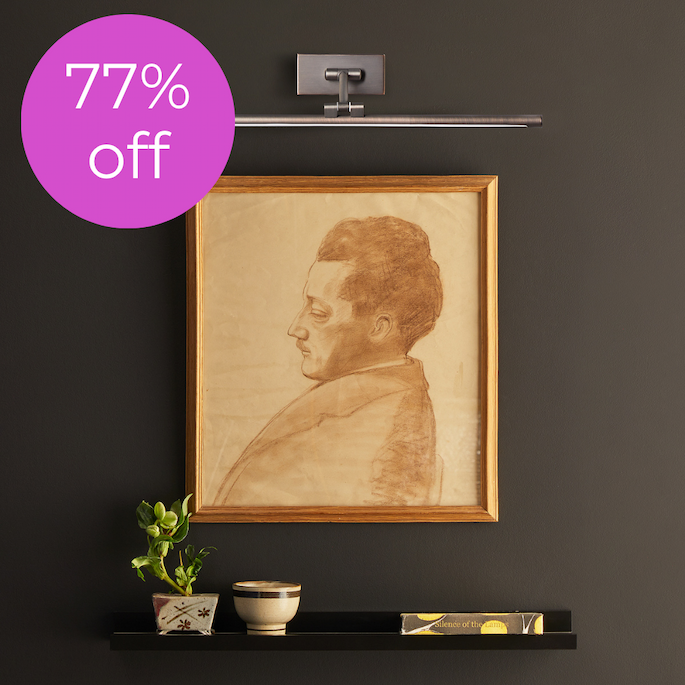 smaller milton picture light in bronze