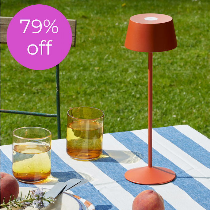 scoon cordless table lamp in rust