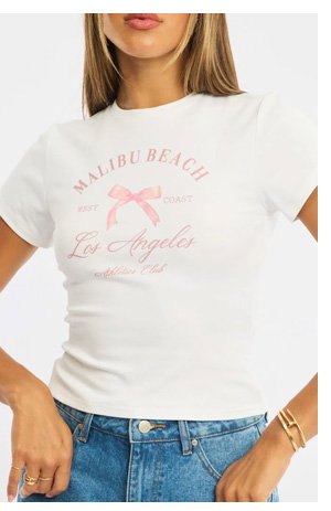White Graphic Tee Short Sleeve