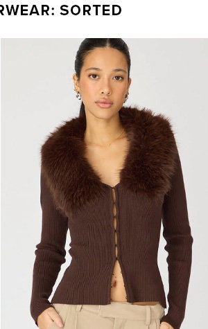 Brown Fitted Cardigan