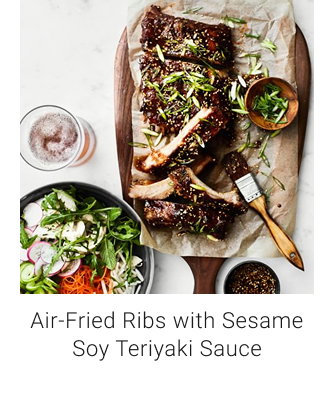 Air-Fried Ribs with Sesame Soy Teriyaki Sauce