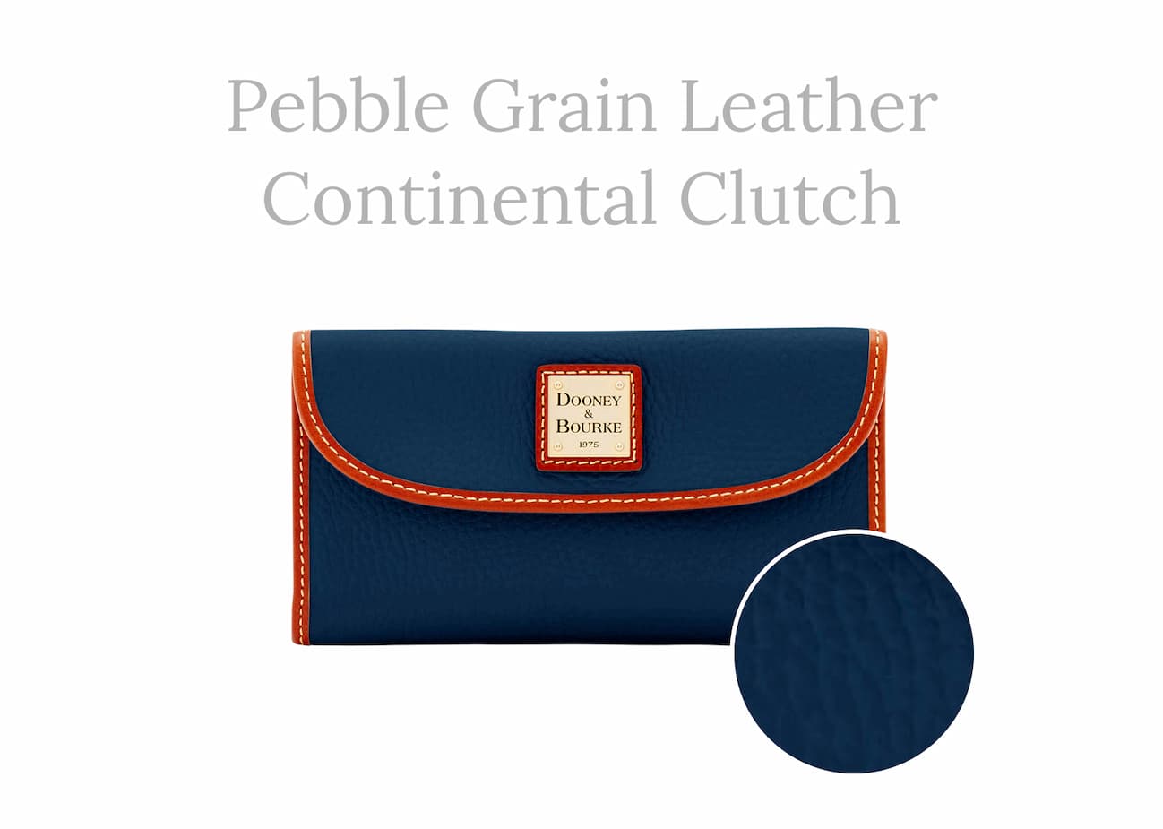 Pebble Grain Continental Clutch