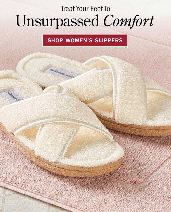 Treat Your Feet to Unsurpassed Comfort. Shop Women's Slippers. Women's Cross-Strap Terry Slide Slippers