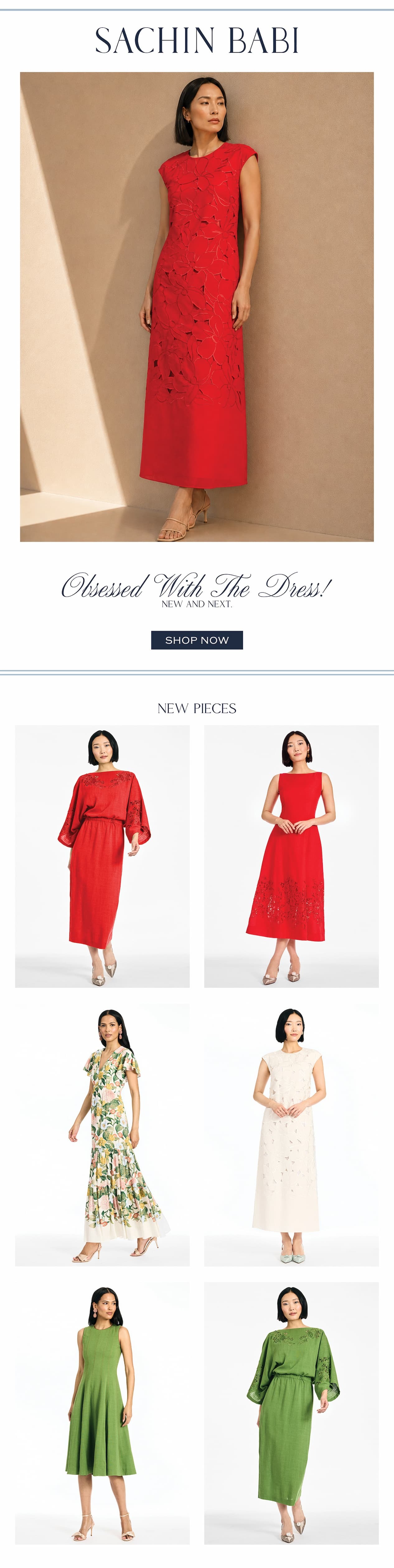 Obsessed with the dress, new and next. new pieces and available for pre-order now.