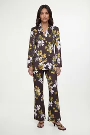 Satin Floral Blazer Co-Ord