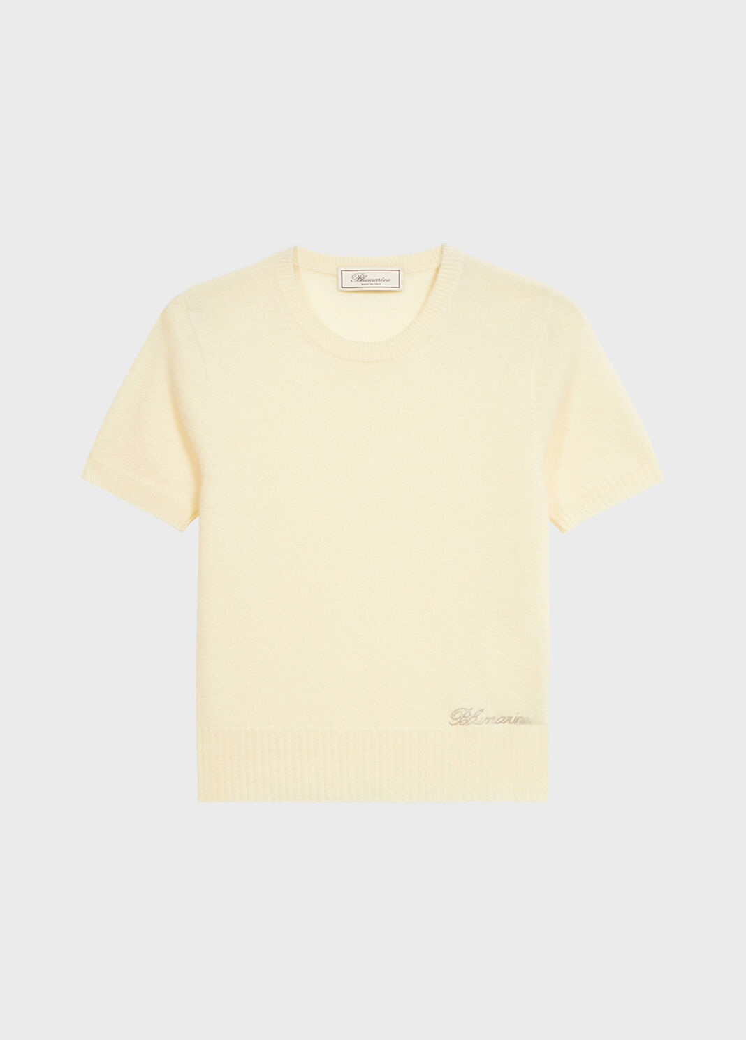 hort-sleeved cashmere jumper