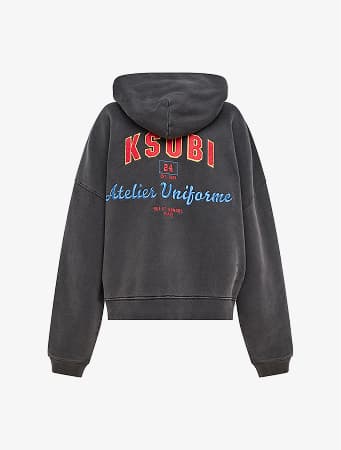 CAMPUS HOODIE WASHED BLACK