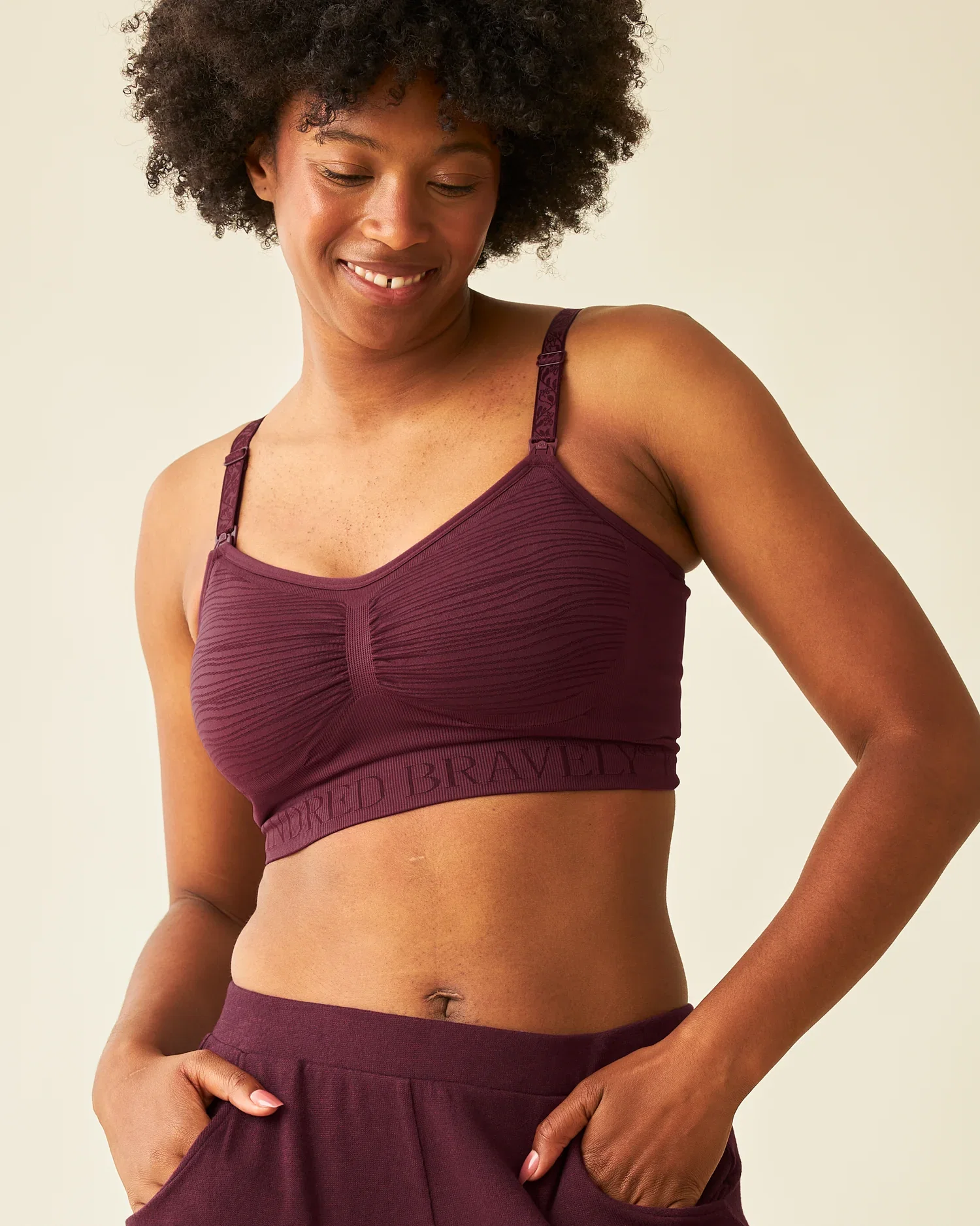 Image of Sublime® Hands-Free Pumping & Nursing Bra | Deep Burgundy