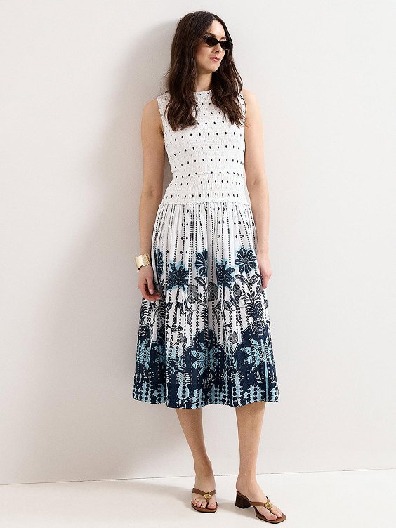Chiara White Floral Dress
