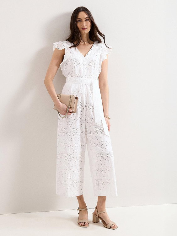 Talulah Broderie White Jumpsuit