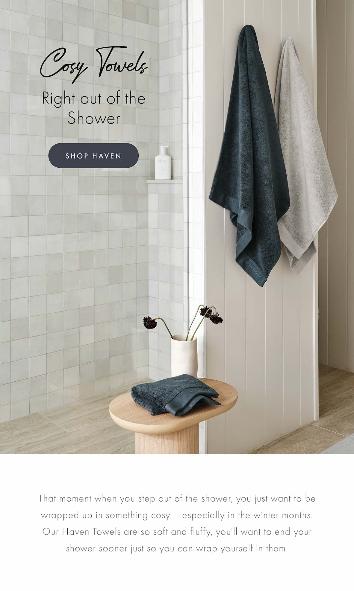 Haven Bath Towels - Cosy right out of the shower