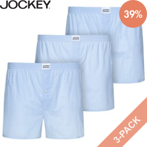 3 Pakkaus Jockey Woven Soft Poplin Boxer Shorts