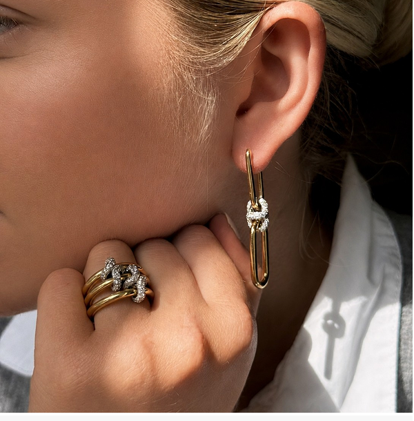 Knuckle Dust Double Hoop Earrings