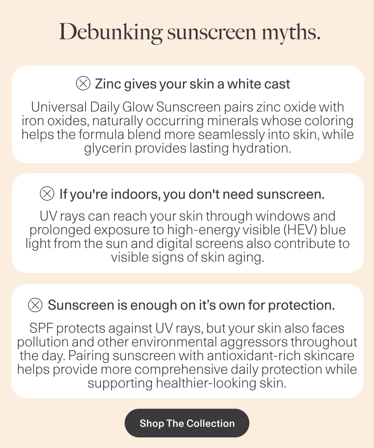sunscreen myths