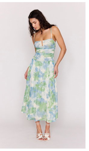 Watercolour Mesh Maxi Dress