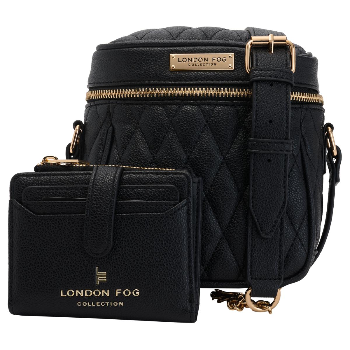 London Fog Quilt Crossbody & Wallet Set