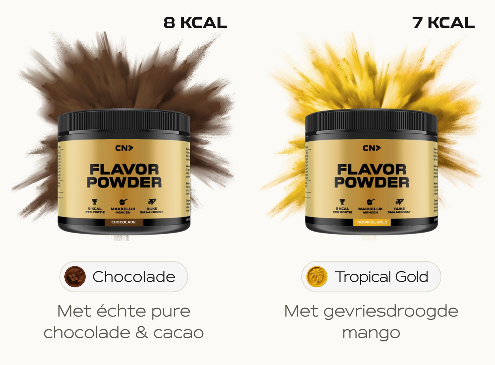 Flavor powder smaken