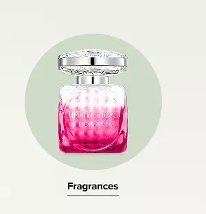 Shop fragrances. Pink perfume bottle. 