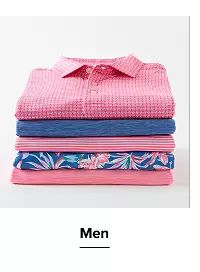 Shop men. Folded shirts. 