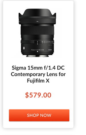 Sigma 15mm f/1.4 DC Contemporary Lens for Fujifilm X